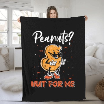 Discover Peanuts? Not For Me Peanut Allergic Peanut Allergy Fleece Blankets