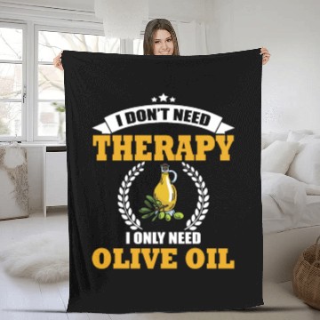 Discover Funny Olive Oil Quote 3D Fleece Blankets