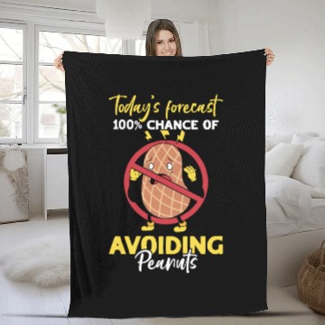 Discover Today's Forecast 100% Chance Of Avoiding Peanuts Fleece Blankets