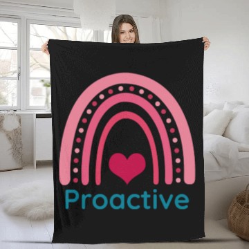 Discover Proactive Viva Magenta Boho Rainbow Fleece Blankets