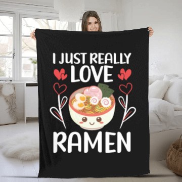 Discover Ramen Noodle Soup Japanese Kawaii Gift Ramen Fleece Blankets