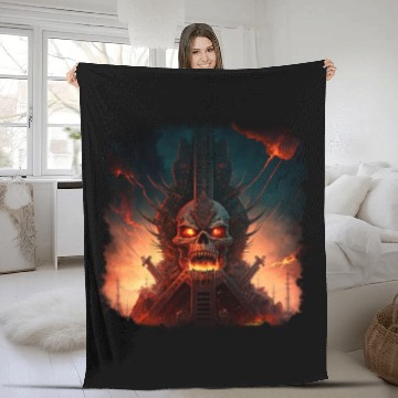 Discover Freaking out Heavy Metal Fleece Blankets