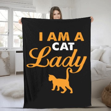 Discover I Am A Cat Lady Fleece Blankets