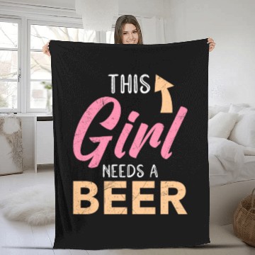 Discover This girl needs a beer vacation Spring Break Fleece Blankets