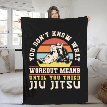 Discover Brazilian Jiu Jitsu MMA Bjj Hugger Fleece Blankets