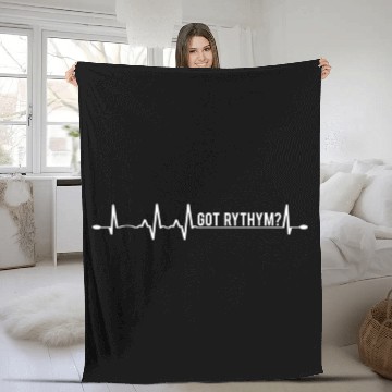 Discover Cardiology Nurse Fleece Blankets Got Rhythm Cardiac Beat