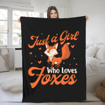Discover Just A Girl Who Loves Foxes - Fox Lover Zookeeper Fleece Blankets