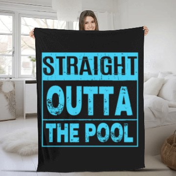 Discover Straight Outta The Pool Sun and Water Summer Swim Fleece Blankets