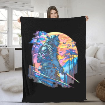 Discover Samurai Warrior Japan Japanese Katana Manga japan Fleece Blankets