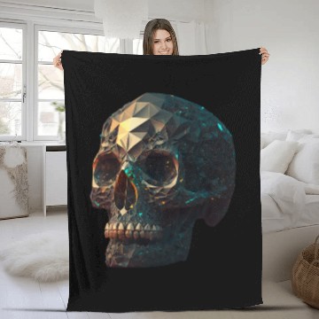 Discover crystal skull Fleece Blankets
