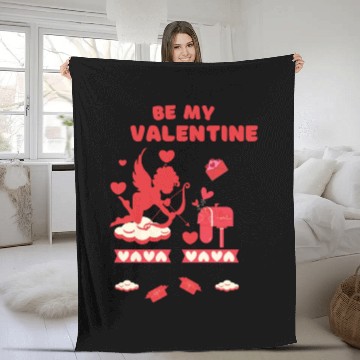 Discover Be my valentine Cupid Fleece Blankets