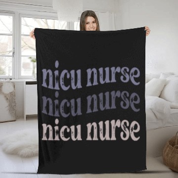 Discover NICU Vintage Retro Gift for Baby Nurse Design Fleece Blankets