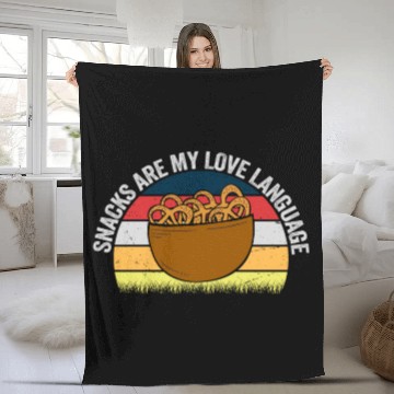 Discover Snacks Are My Love Language Fleece Blankets