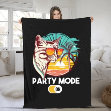 Discover Retro Cat Vintage Sunset 80s 90s Sunglasses Fleece Blankets