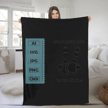 Discover Gymnastic ring Vector Glyph Icon Fleece Blankets