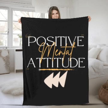 Discover positive attitude mental Fleece Blankets