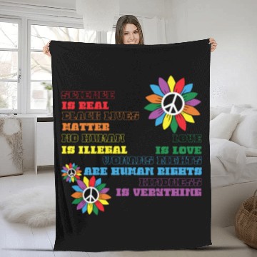 Discover Distressed Science Is Real Black Fleece Blankets