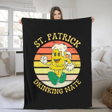 Discover ST PATRICK DRINKING MATE Fleece Blankets