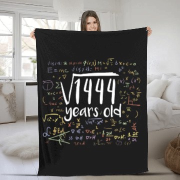 Discover 38th Birthday Square Root of 1444: 38 Years Old Fleece Blankets