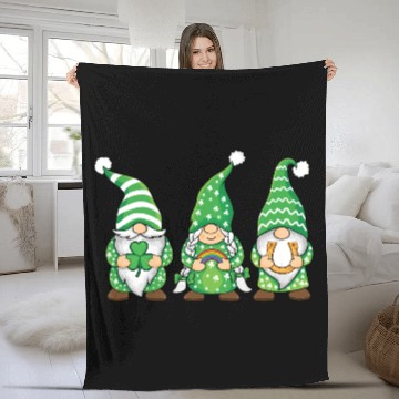 Discover St. Patrick's Day Gnomes Saint Patricks Day Outfit Fleece Blankets