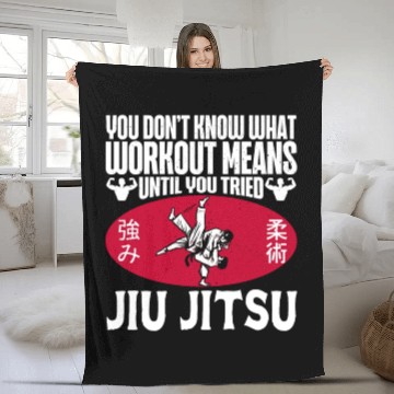 Discover Brazilian Jiu Jitsu MMA Bjj Hugger Fleece Blankets