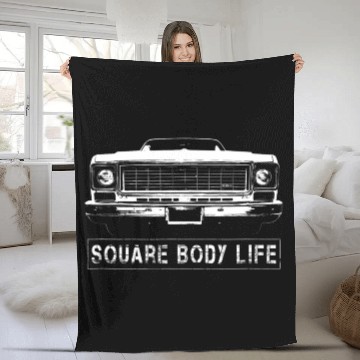 Discover Early 70s Square Body Truck Fleece Blankets