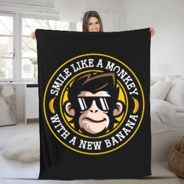 Discover Banana Wilderness Fleece Blankets