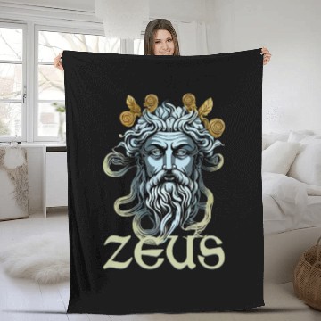 Discover Greek God Zeus Greece Ancient Mythology Fleece Blankets