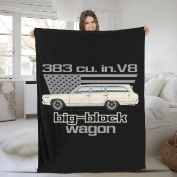Discover wagon Beige Fleece Blankets