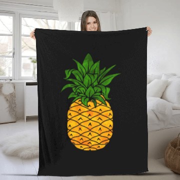 Discover Pineapple Sweet Inside Fleece Blankets
