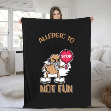 Discover Allergic To Peanuts Not Fun Peanut Allergic Fleece Blankets