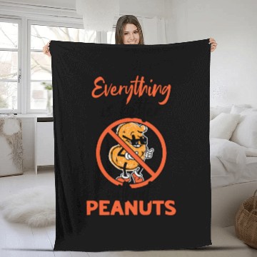 Discover Everything Is Better Without Peanuts Peanut Fleece Blankets