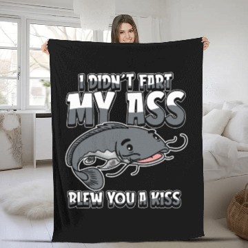 Discover Catfish Fishing Fleece Blankets