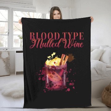 Discover Blood Type Mulled Wine Bartender Fleece Blankets