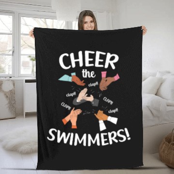 Discover Cheer The Swimmers Clapping Hands Pool Sports Fleece Blankets