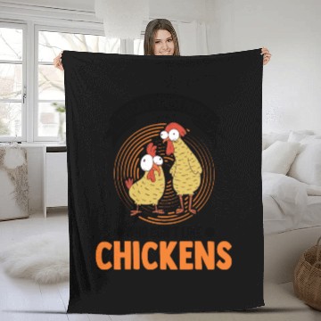 Discover Chickens Chicken Farm Farmer Fleece Blankets