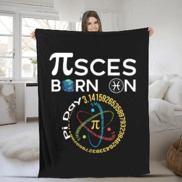 Discover Pi Day Birthday Baby Born on Pi Day Pisces Fleece Blankets