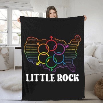 Discover Little Rock Pride Month Pride Flag LGBT Community Fleece Blankets