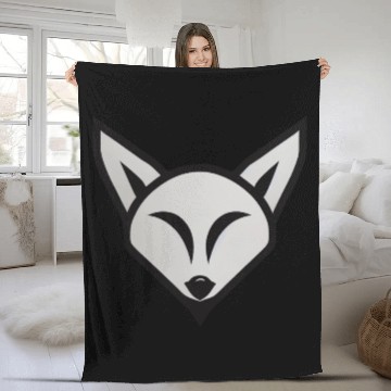 Discover Bad Fox Logo Fleece Blankets