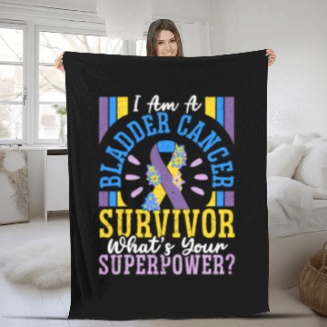 Discover Bladder Cancer Survivor Bladder Cancer Awareness Fleece Blankets