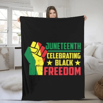 Discover Juneteenth Celebrating Black Freedom Africa 1865 Fleece Blankets