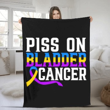 Discover Piss On Bladder Cancer Awareness Month Fleece Blankets