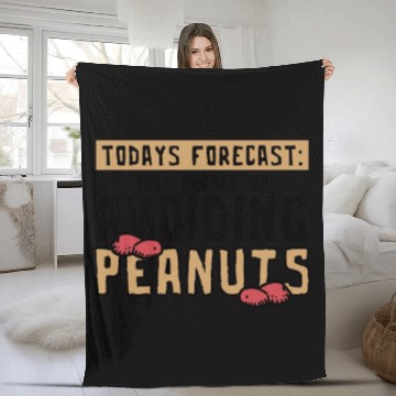 Discover Today's Forecast 100% Chance Of Avoiding Peanuts Fleece Blankets