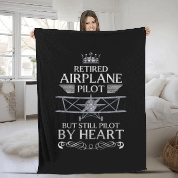 Discover Pilot Airfield Jet Aerobatic Pilots Fleece Blankets