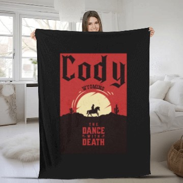 Discover Cody Wyoming wild west town Fleece Blankets