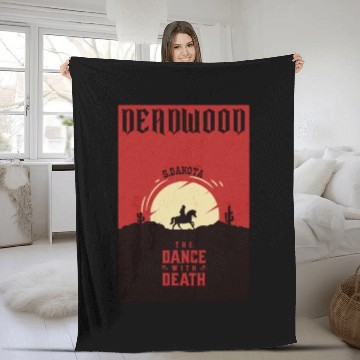 Discover Dead wood south Dakota wild west town Fleece Blankets