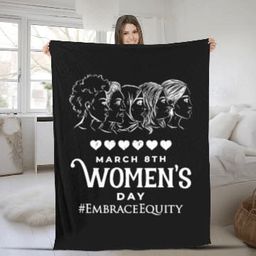 Discover International Women's Day Embrace Equity 2023 Fleece Blankets