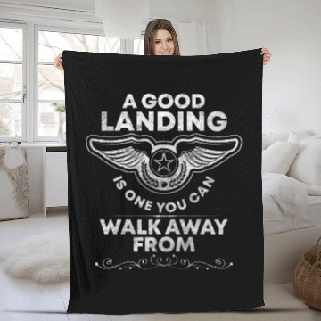 Discover Airplane Work Flight Glider Pilots Fleece Blankets
