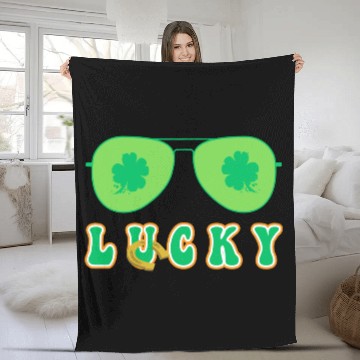 Discover Lucky Shamrock St. Patrick's Day Saint Paddy's Fleece Blankets