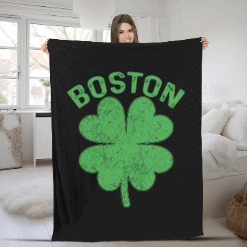 Discover Shamrock Boston St Patrick’s Day Fleece Blankets